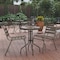 Flash Furniture Bellamy 23.75'' Bronze Round Tempered Glass Metal Table TLH-070-1-BZ-GG - alternate 1